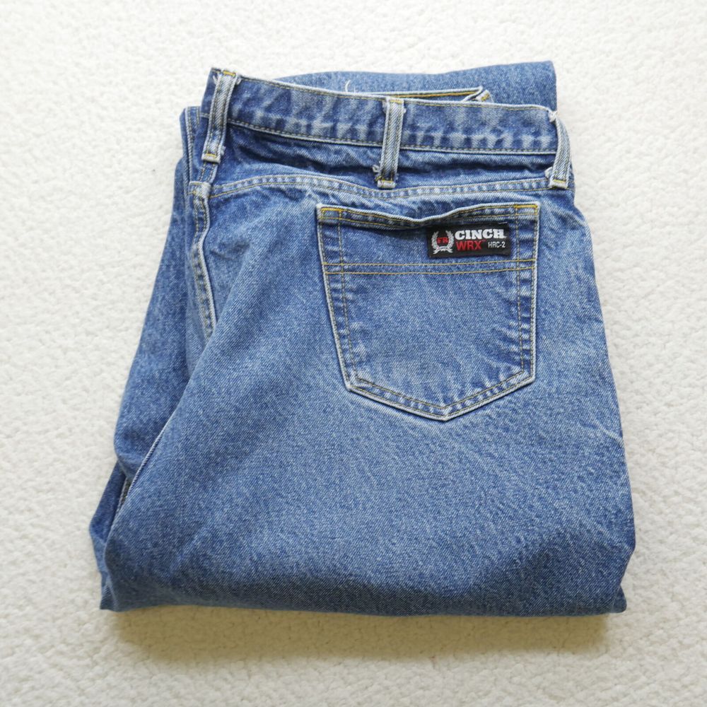 Cinch WRX Jeans Mens 42x36 Flame Resistant FR‎ Blue Denim Workwear HRC-2 - Picture 11 of 15